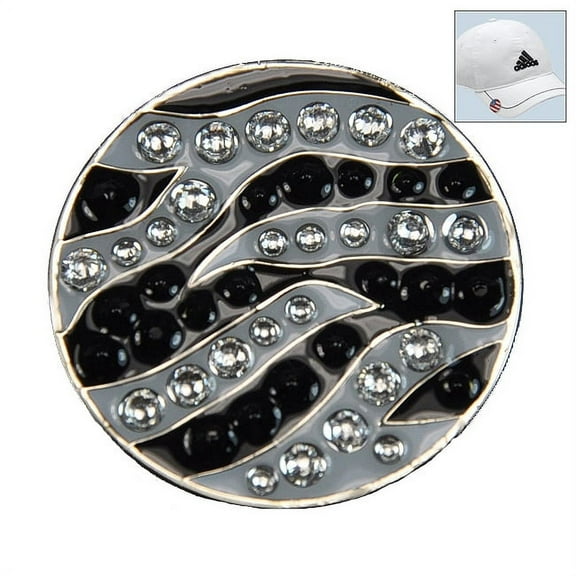 navika zebra swarovski crystal ball marker with hat clip