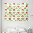thumbnail image 1 of Apple Tapestry, Watercolor Illustration of Granny Smiths and Celesta Brush Strokes Effect, Wall Hanging for Bedroom Living Room Dorm Decor, 80W X 60L Inches, Dark Coral Apple Green, by Ambesonne, 1 of 2