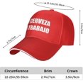 thumbnail image 4 of No Cerveza No Trabajo Hat Adjustable Funny Sandwich Baseball Cap Curved Visor Men Women, 4 of 6