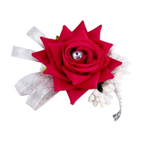 ReTeiv Artificial Flowers for Decoration Wrist Corsage Bracelet, Corsage And Corsage Prom Rose Corsage Corsage Wristband Set For Wedding Anniversary Prom Party
