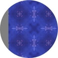 thumbnail image 1 of Ahgly Company Machine Washable Indoor Square Transitional Blue Orchid Blue Area Rugs, 3' Square, 1 of 7