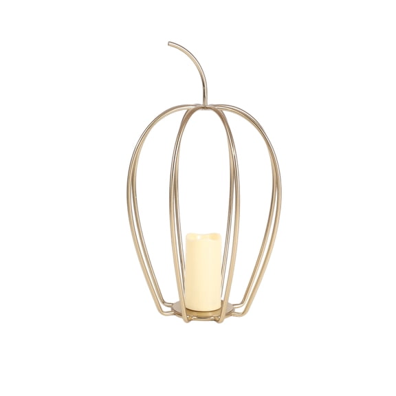 Metal Pumpkin Lantern Small 21.75inch '' , by way to celebrate