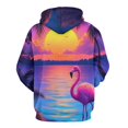 thumbnail image 3 of Tropical Sunset Flamingo 3d Sweatshirts Hoodie Fashion Casual Personality Men's Women Street Hoodie Pullovers Long Sleeve Comfortable Top, 3 of 6