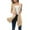 Khaki, variant on DondPO Blazers for Women Women's Front Draped Cardigan Women Blouse Vest Asymmetric Sleeveless Women's Coat Womens Blazers Dressy Casual Casual Blazer for Women Black L