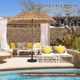 thumbnail image 5 of Gymax 8FT Hula Thatched Tiki Umbrella Hawaiian Style Beach Umbrella Patio, 5 of 10