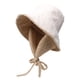 thumbnail image 2 of Gorro de pescador de felpa suave e informal con protector de orejas para otoño e invierno. Blanco, 2 of 8