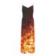 thumbnail image 3 of Gibobby pantalones holgados de oficina Mono de tubo de cintura alta con cuello en V y dos correas de perlas con estampado informal para mujer, mono elegante de verano(Anaranjado， XL), 3 of 5