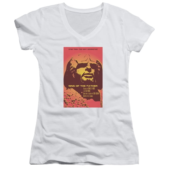 Star Trek Tng Season 3 Episode 17 Junior Women's V-Neck T-Shirt White