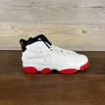 thumbnail image 3 of N I-K-E A i r-Jor-dan 6 Rings GS Size 7Y White Black University Red 323419 160, 3 of 6