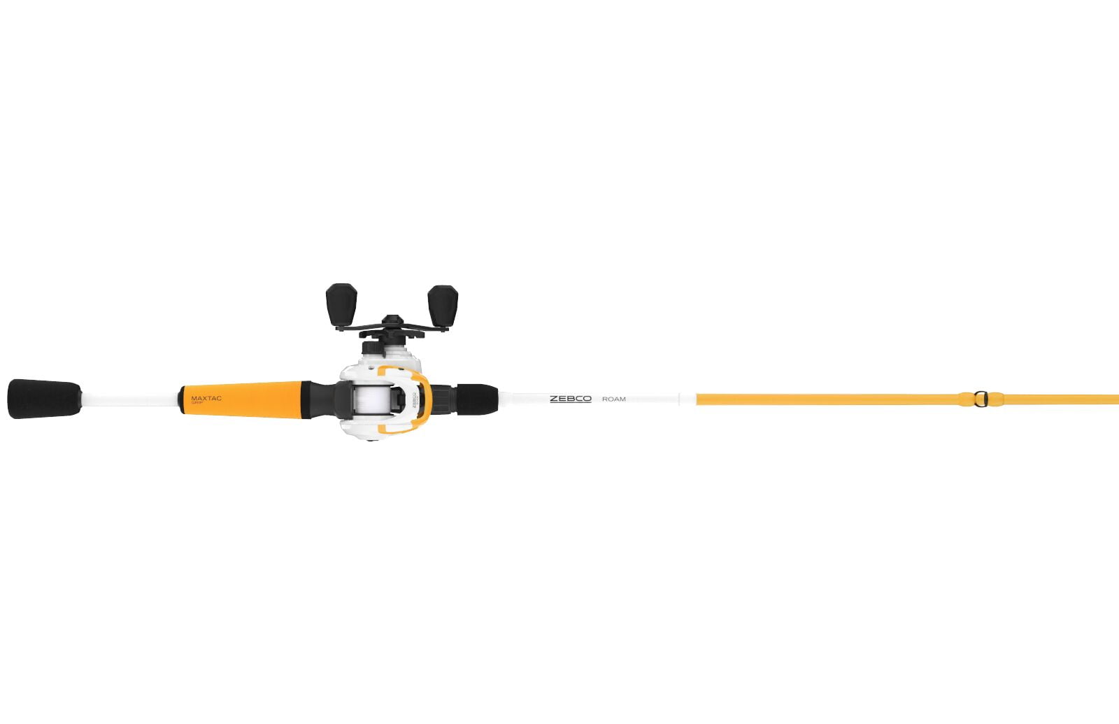 Zebco Roam Baitcast Reel and Fishing Rod Combo, 6-Foot 6-Inch 2-piece Rod, Size 100 Reel, Left-Hand Retrieve, Orange