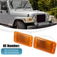 thumbnail image 2 of 1 Pair Car Turn Signal Lamp Housing Left and Right Side Marker Light Cover 55157033AA for Jeep Wrangler 2001-2006, 2 of 6