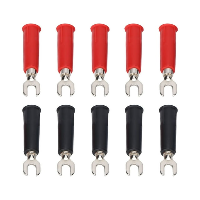 Terminales de engarzado eléctricos tipo Y, 10 piezas Conectores de cable de pala de horquilla tipo U/Y de 4 mm Conector de cable de pala de horquilla aislado Diseño de próxima generación