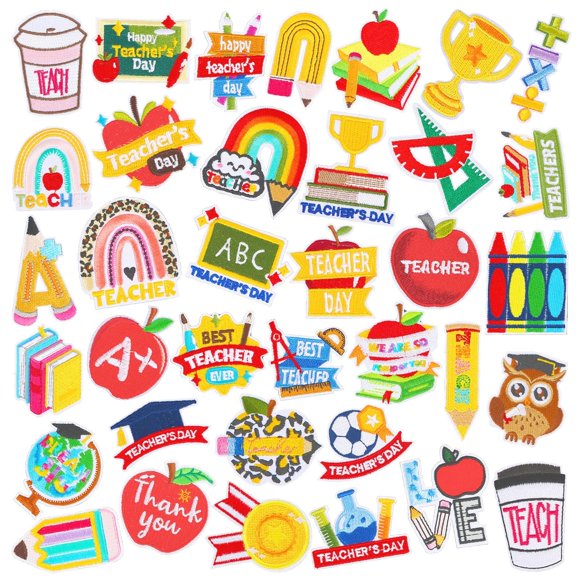 Iron On Patches AUGSUN Teacher Graduation Agradecimiento x36
