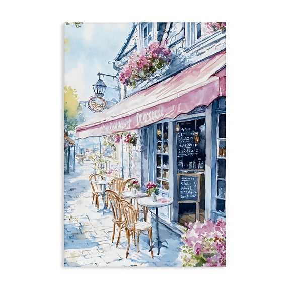 Stupell Industries Traditional Quaint Cafe in Pastel Canvas Art, 16 x 24, by LSR Design Studio