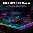 thumbnail image 3 of Wired Gaming Keyboard and Mouse, Rechargeable 104 Keys RGB Backlit Keyboard, Compact Gaming Keyboard & Lightweight 3200 DPI Honeycomb Optical Mouse for PC Gamer(Black), 3 of 6