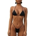 thumbnail image 1 of Bikini Set Bandage Solid Brazilian Swimwear Swimsuit Padded Thong Bathing Suits, 1 of 5