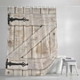 thumbnail image 4 of Vintage Wood Grain Extra Long Shower Curtain Set, Waterproof Shower Curtains for Bathroom, Farmhouse Country Door Retro Washable Fabric Bath Curtain for Bathtub Decoration with Hooks 72x96 Inches, 4 of 9