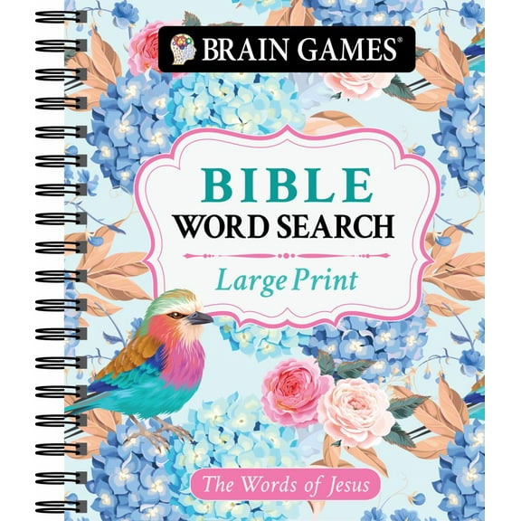 Brain Games - Large Print Bible Word Search: the Words of Jesus (Spiral-Bound)
