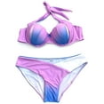 thumbnail image 1 of Women Two Piece Mermaid Swimsuit Shell Bikini Set Push Up Swimwear, 1 of 7