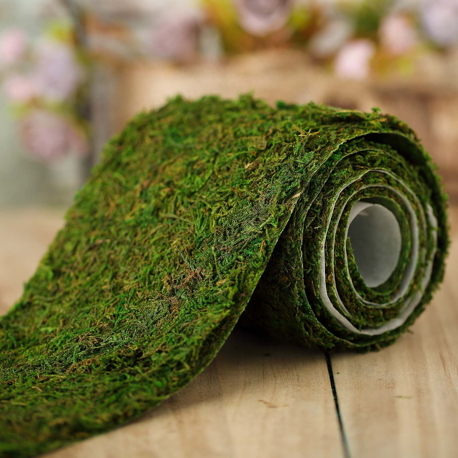 4 Ft Green Preserved Moss Ribbon Rolls for Gift Package Wrapping Efavormart 5 Wide Accessories Making and Wedding Decoration