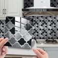 thumbnail image 2 of Adhesivo de imitación de patrón de loto, película de cristal, pegatinas de azulejos visuales 3D para el hogar, pegatinas decorativas renovadoras, 2 of 5