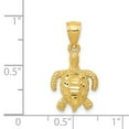 thumbnail image 4 of 14K Yellow Gold Charm Pendant Themed Open Back Textured 23 mm 12.5, 4 of 4
