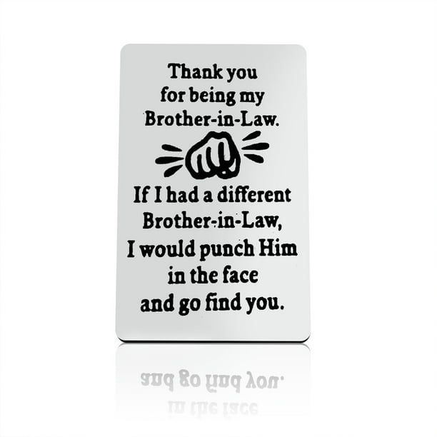 Brother in Law Gift Engraved Wallet Card Gift for Bonus Brother Wedding