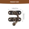 thumbnail image 2 of Shisuyan Retro Style Metal Buckle Lock Iron 50Pairs 1.69X1.45X0.31In, 2 of 8