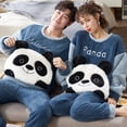 thumbnail image 3 of Conjunto de pijamas gruesos y cálidos para hombre y mujer, ropa de dormir de dinosaurio de dibujos animados, ropa de casa coreana para amantes, sudaderas suaves, 3 of 4