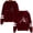 Red, variant on Raye Pocketless men's and women's trendy pattern casual long sleeved hooded sweatshirt