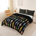 thumbnail image 3 of Erosebridal Fishing Fish Queen Duvet Cover Set, Farmhouse Rustic Bedding, Black Reversible, 1 Duvet Cover and 2 Pillowcases (No Comforter), 3 of 5