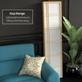 thumbnail image 6 of Red Lantern 6 ft. Tall Double Cross Shoji Screen - Natural - 4 Panels, 6 of 7