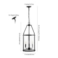 thumbnail image 3 of JONATHAN Y Kinsley 12" 3-Light Industrial Farmhouse Iron/Glass LED Pendant, Oil Rubbed Bronze/Clear, 3 of 9