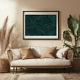 thumbnail image 3 of Teal and Gold Marble Texture I - Digital Art Abstract Geometric Pattern Modern Art Watercolor Minimalist Nature Black Framed Wall Art Print 24 x 36 inches, 3 of 4