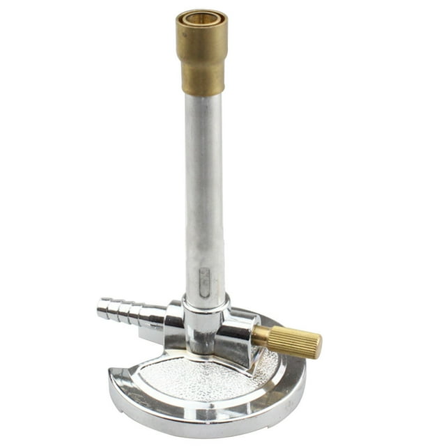 Propane Gas Bunsen Burner with Flame Stabilizer and Gas Adjustment Anti-Tip Design