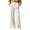 White 04, variant on Karymi Solid Velvet Wide Leg Pants Woman, Elastic High Waist Pleated Full‑Length, Drapey Casual Pants with Side Pockets
