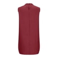 thumbnail image 5 of Women's Crew Neck Sleeveless Casual Tank Tops Summer Irregular Going Out Tank Tops Slim Solid Color Trendy Clothes Big Crop Top Long Top Women Satin Blouse Women Layering Active Tops for Women Loose A, 5 of 5