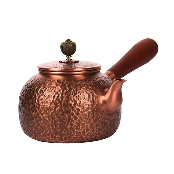ACDANC Copper Teapot Stovetop Teapot Handmade Durable Water Boiler Jug with Handle Tea Kettle Hot Water Kettle for Household Camping Styles B