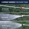 thumbnail image 3 of Jet Nozzle Power Washer for Garden Hose, Nozzle with 3 Spray Tips, Metal Water Wand with 3/4” & 1/2” Quick Connect for Car Patio Window Cleaning, 3 of 7