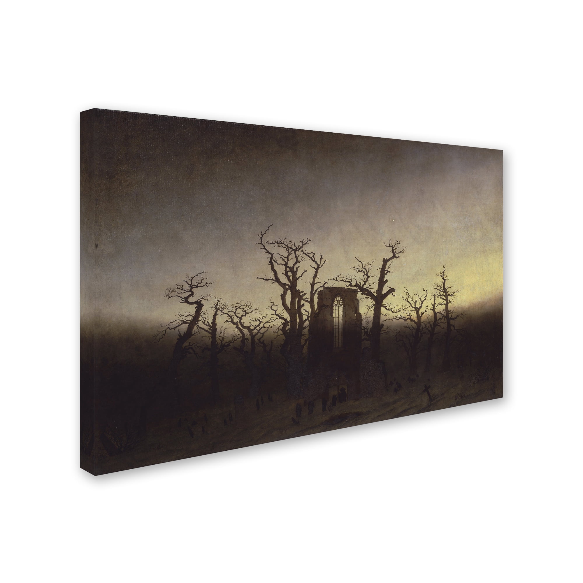 Trademark Fine Art 'Abbey Among Oak Trees' Canvas Art by Caspar David Friedrich