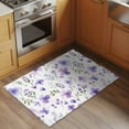 thumbnail image 3 of 2x3 Door Mat Rug, Purple Spring Floral Non-Skid Rubber Backing Large Rectangle Rugs - Living Room Bedroom Home Office, Pastoral Botanical Watercolor Indoor Floor Mat Carpets Washable Rug, 3 of 9