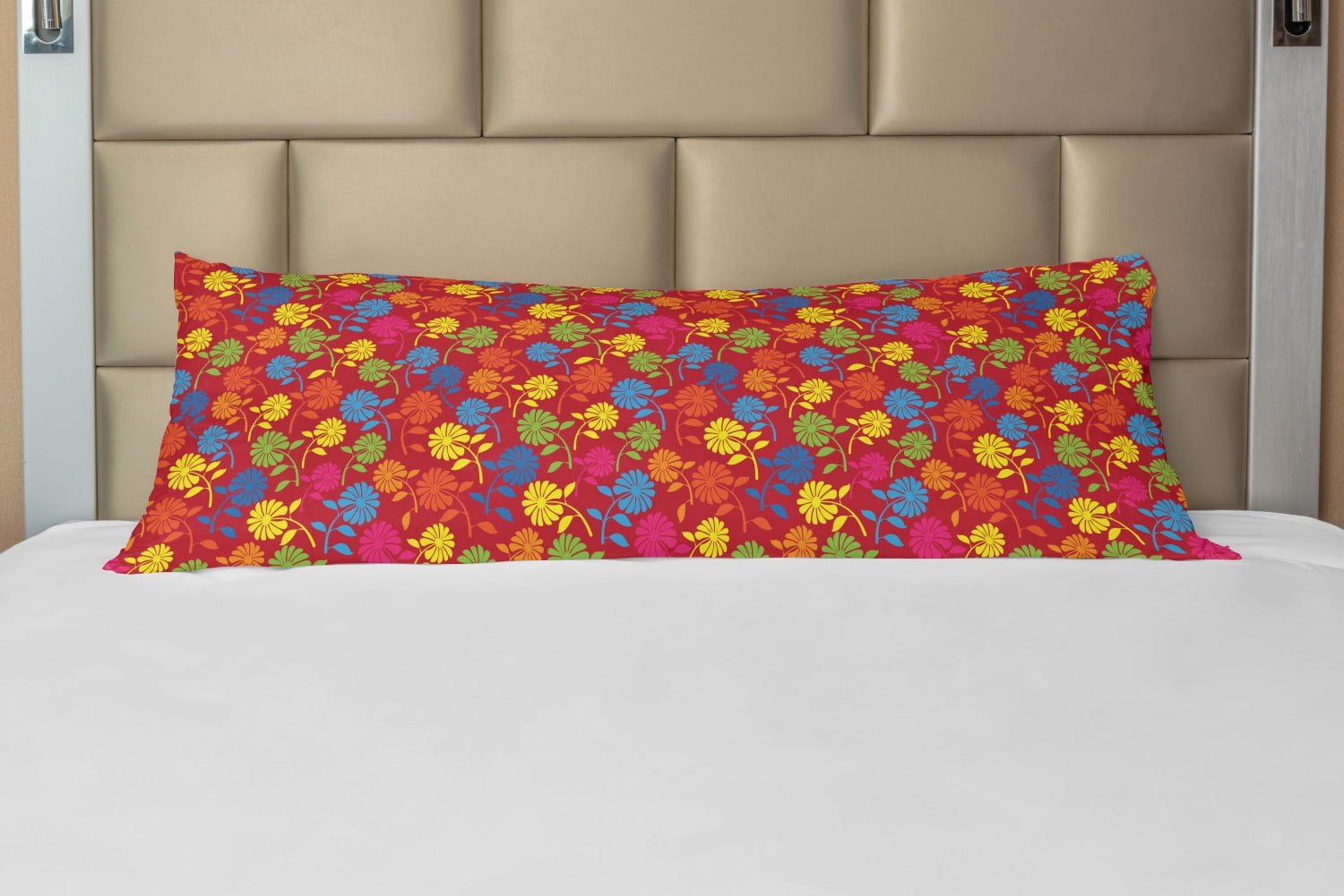 Flower Body Pillow Case Cover with Zipper, Colorful ...