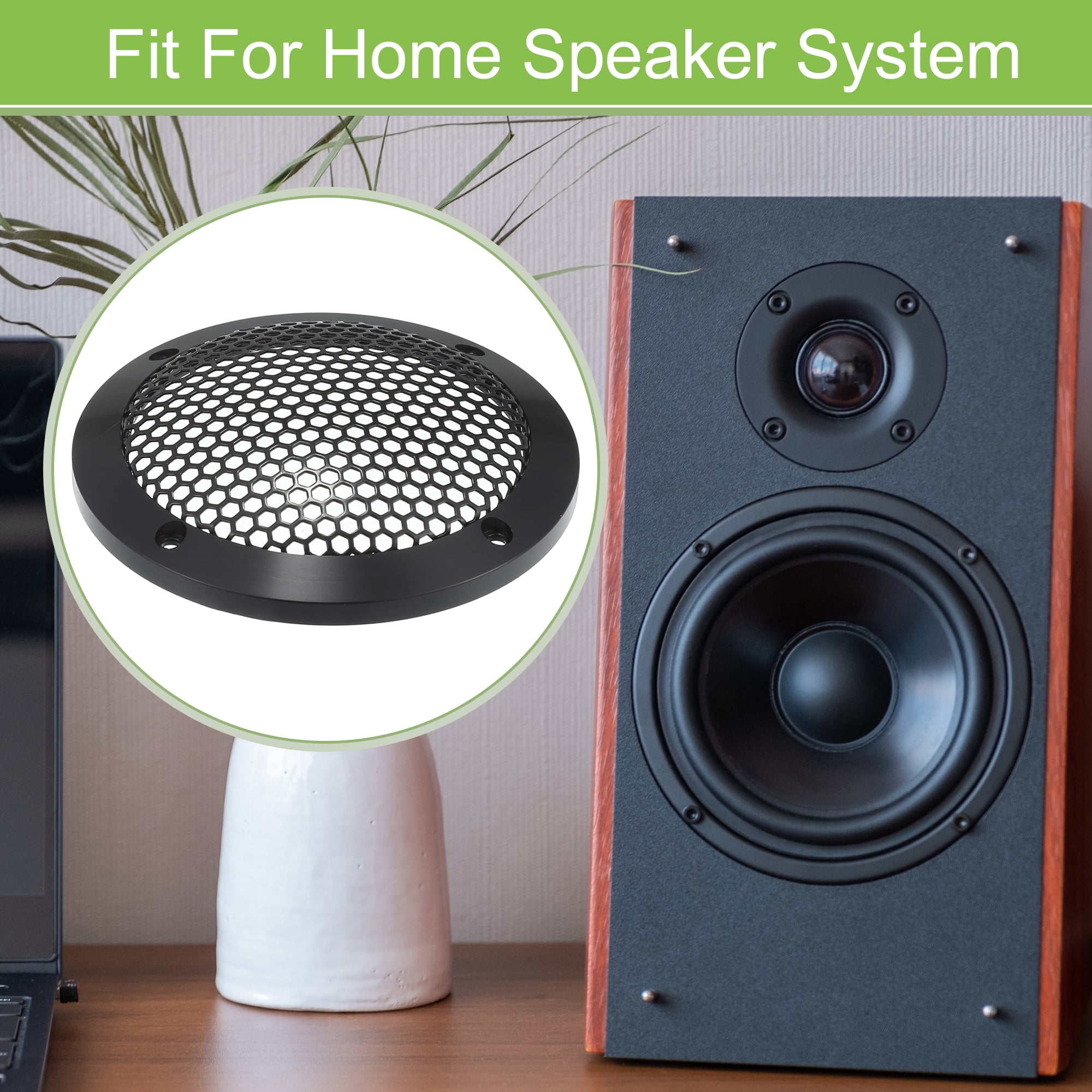 Unique Bargains Universal 3 Inch Car Speaker Grills Cover with Mounting Screws
