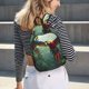 thumbnail image 5 of Disketp Flying Parrots In Jungle print Canvas Backpack Lightweight Travel Daypack Student Rucksack Laptop Backpack-, 5 of 5
