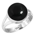 thumbnail image 1 of 925 Silver Ring For Women - Men Natural Black Onyx Stone Silver Ring Size 12 July Birthstone Fashion Silver Ring Size 12 Gift For Sister On Easter 925 Silver Jewelry With Gemstone, 1 of 5