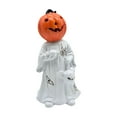 thumbnail image 2 of Multicolor Halloween Decorations Set Of 1 Large Spooky Party Decor Realistic Looking Pumpkin Ghost Figurine For Indoor Outdoor Tabletop Display Home Office Mantel Shelf Decor 4.33X4.33X8.6, 2 of 6