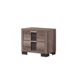thumbnail image 4 of 3Pc Beautiful Bedroom Suite Gray/Black Finish King Size Sleek Bed Nightstand Set, 4 of 7