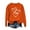 Orange, variant on QUNYINEY Love Heart Sweatshirts for Women Crew Neck Casual Long Sleeve Black Tops Pullover Drop Shoulder Loose Sweatshirts