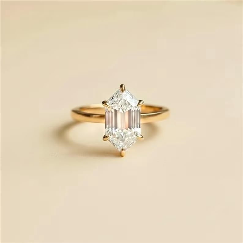 3CT Dutch Marquise Diamond Engagement Ring, Anniversary Ring, Marquise Step Cut Proposal Ring, Promise Ring, April Birthstone Ring, Handmade Jewelry