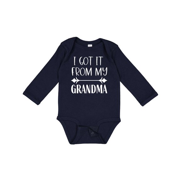 Inktastic I Got It from My Grandma Boys or Girls Long Sleeve Baby Bodysuit
